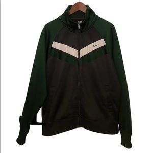 Vintage Y2K Nike Pine Green Zip-Up Track Jacket